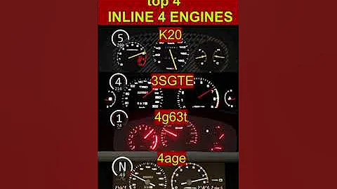 engine K20 vs engine 3SGTE vs engine 4G63 vs engin 4AGE