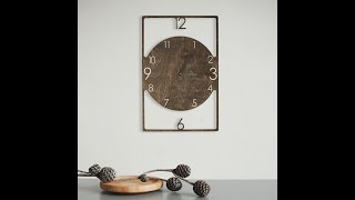 Big Unique Wall Clock, Wooden Wall Clock