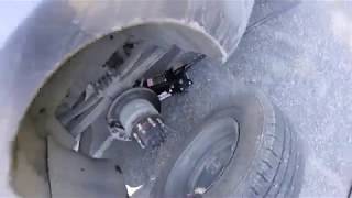 How to change a flat dually tire on a Ram 3500.