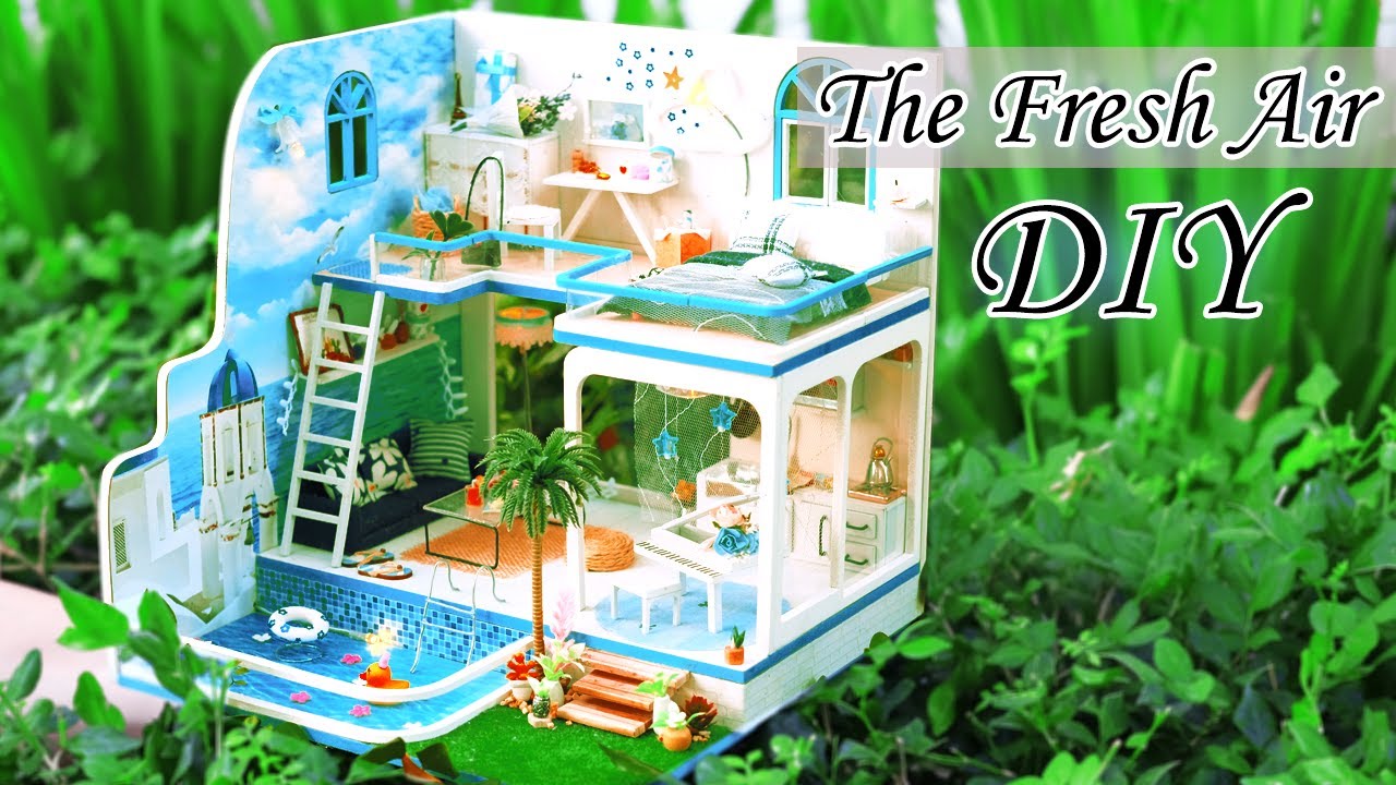 DIY Miniature Dollhouse Kit || The Fresh Air - Duplex Apartment - Relaxing Satisfying Video