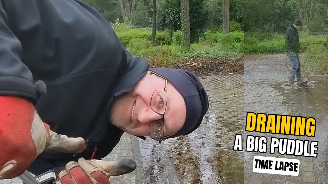 #036 2 Time Lapse Unclogging a storm drain after rain in Germany - YouTube