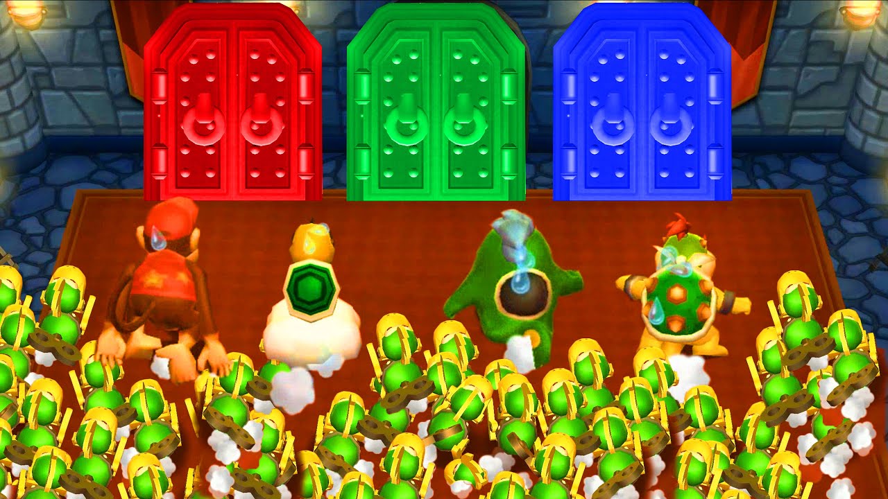Mario Party 9 Minigames - Diddy Kong vs Spike vs Lakitu vs Bowser Jr. #MarioGame