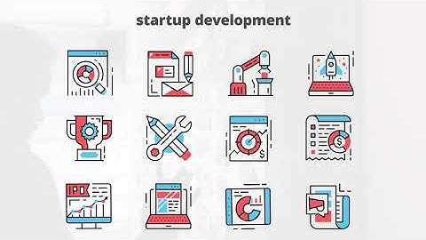 Startup Development – Thin Line Icons | After Effects Elements - Envato elements