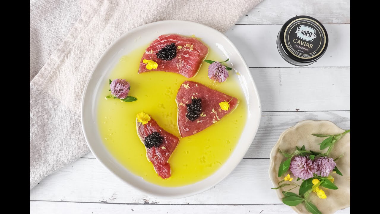 Bluefin Tuna Crudo with Caviar YouTube