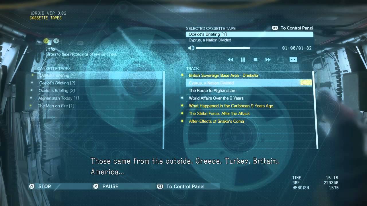 METAL GEAR SOLID V: THE PHANTOM PAIN THE CYPRUS DISPUTE
