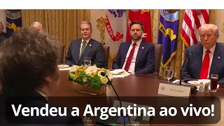 Inacreditável! Milei vende soberania da Argentina por 20 dinheiros!