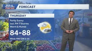 Few Showers & Thunderstorms Possible Overnight In South Central PA