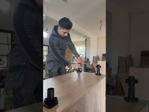 How to level feet on a kitchen unit like a pro….#kitchen #build #pro #tip #buildings #how #shorts