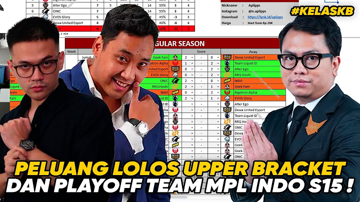 RRQ 100% UPPER BRACKET ??, SEMUA TEAM SELAIN RRQ MASIH ADA PELUANG GAK LOLOS PLAYOFF !! #kelaskb
