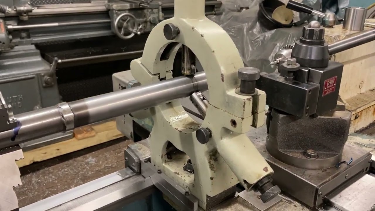 Turn and Thread Shaft End 3/4-16 on Proto-Trak Lathe Set-up using STEADY REST