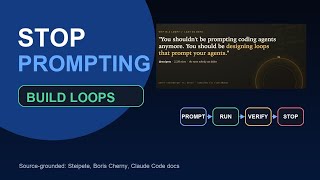 Stop Prompting Coding Agents. Build Loops Instead.
