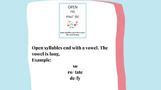 syllable types