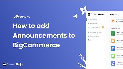How to add an Announcements to BigCommerce