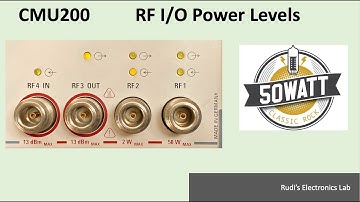 REL #21 CMU200 RF I/O power levels