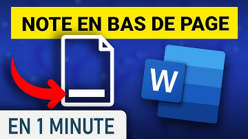 Insérer une note en bas de page sur Word