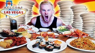 COMPETITIVE EATER VS #1 RATED LAS VEGAS BUFFET! (18,000+ CALORIES)