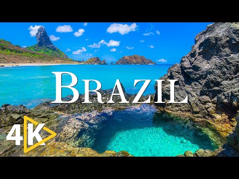 FLYING OVER BRAZIL (4K UHD) - Relaxing Music Along With Beautiful Nature Videos - 4K Video Ultra HD