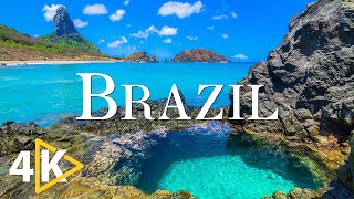 FLYING OVER BRAZIL (4K UHD)  Relaxing Music Along With Beautiful Nature Videos  4K Video Ultra HD