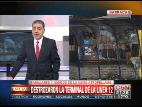 Familiares de la nena muerta provocaron destrozos en una terminal de la Línea 12