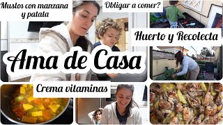 Vlog/AMA de CASA con 4 HIJOS/VIRUS/HUERTO en terraza/POLLO delicioso Horno/CREMA MULTIVITAMINAS