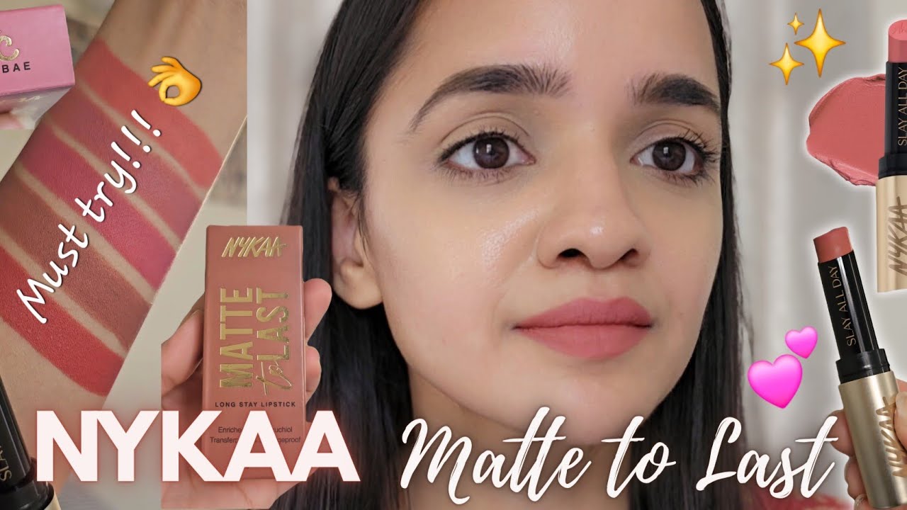 NYKAA Matte to Last Bullet Lipstick Swatches + Review 💗 ️ | i had to ...