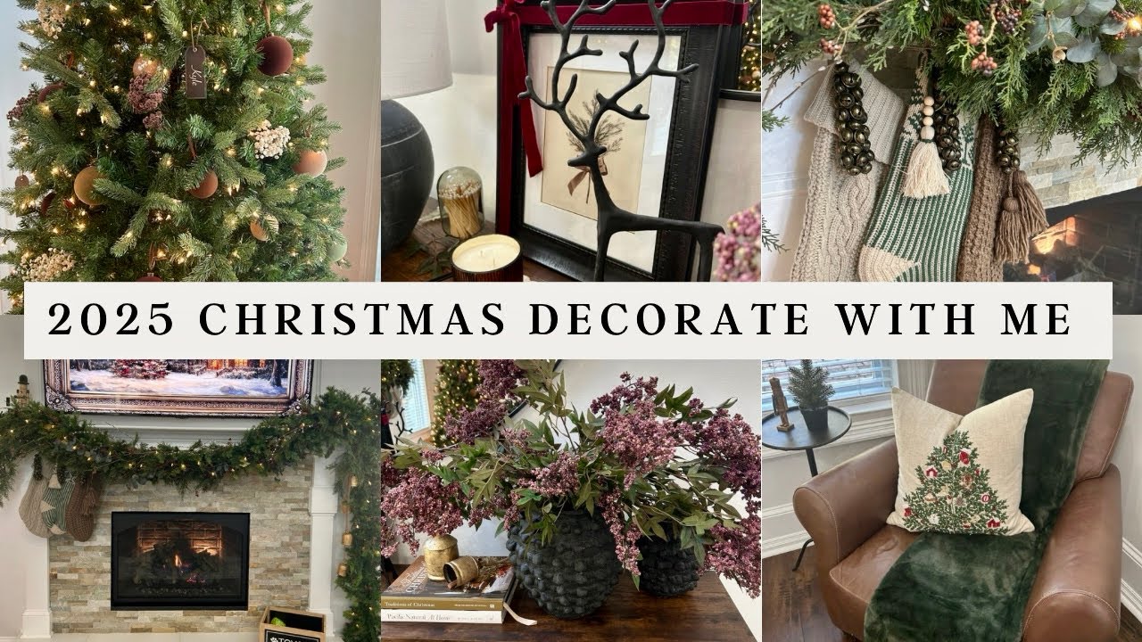 Украшайте Рождество вместе со мной 2025 | Идеи для украшения дома к Рождеству (уютная гостиная) #...