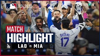 【大谷翔平の歴史的一戦に!3打席連発で史上初51-51達成&自身初1試合6安打3本塁打10打点2盗塁 圧巻の大活躍!】ドジャース vs マーリンズ 試合ハイライト MLB2024シーズン 9.20