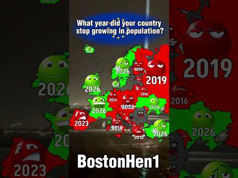 When did your country stop growing in population? #shorts #youtube #mapping #geography #2026 #europe