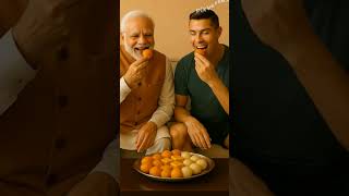 modi ji aur ronaldo mithai ka aanand lete hue #shorts#trending #viral#modiji #ronaldo #shortsvideo