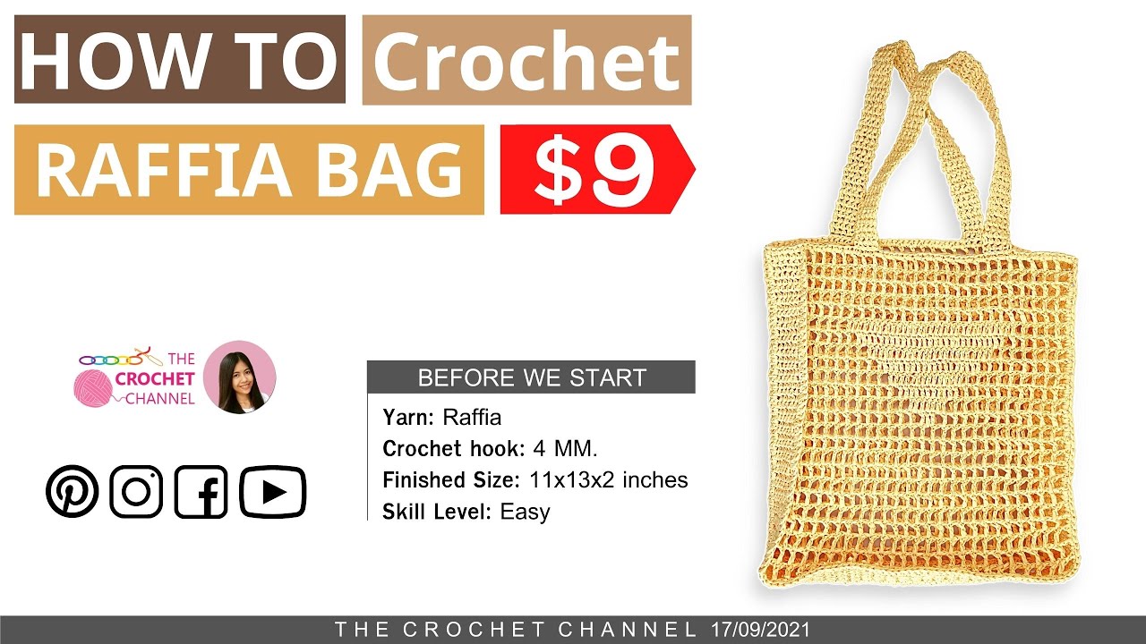 EASY Prada Inspired Raffia or Cotton Summer Bag Tote / Crochet / How to do  it 