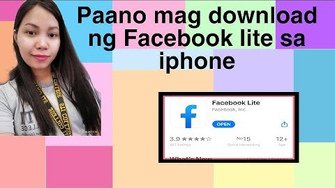 PAANO MAG DOWNLOAD NG FACEBOOK LITE SA IPHONE
