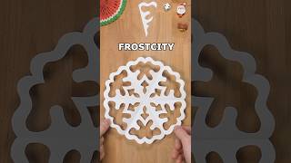 HOW TO MAKE A FROSTCITY SNOWFLAKE OUT OF PAPER | CHRISTMAS DECORATION IDEAS INCLART