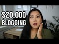 I made over $20,000 blogging! Here