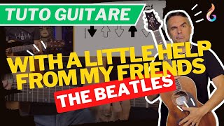 With A Little Help From My Friends The Beatles Tuto Guitare Facile Youtube