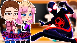 Spiderverse React To Miles Morales || Spiderman Across The Spiderverse || Gacha React