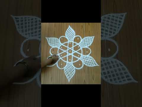 Simple rangoli | daily rangoli | free hand rangoli | easy rangoli ...
