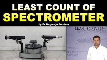 Measurement of least count of Spectrometer I Dr. Nagaraju Pendam