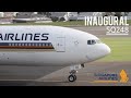 INAUGURAL Takeoff (SQ248) - Singapore Airlines | Boeing 777-200ER