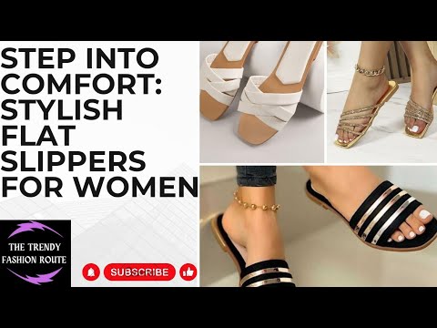 Step Into Comfort: Stylish Flat Slippers For Women #stylish #comfort # ...