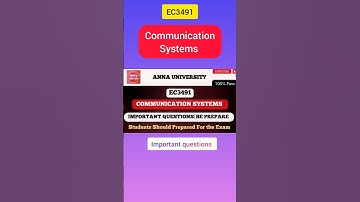 EC3491 | Communication systems important questions 👍