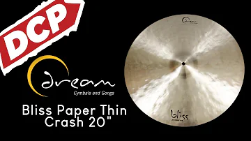 Dream Bliss Paper Thin Crash Cymbal 20" 1564 grams BPT20