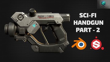 How to make a Sci-Fi handgun in Blender - Part 2