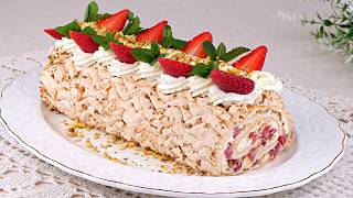 видео: 🍓 Меренговый Рулет с Клубникой и фисташками 🍓 Знаменитый ресторанный десерт 🍓 картинка: 🍓 Меренговый Рулет с Клубникой и фисташками 🍓 Знаменитый ресторанный десерт 🍓