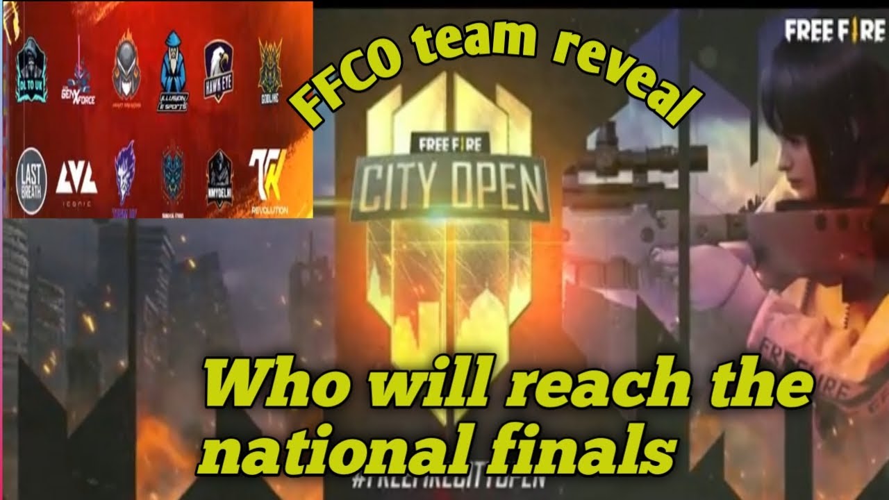 Delhi Finals team reveal 😱 || ffco team reavel finals || free fire city open || ffco all team reveal