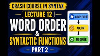 Word Order and Syntactic Functions (Part 2) | Complements & Modifiers | Syntax Lecture 12 #syntax