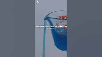 Polyethylene glycol is a liquid that can pour itself out of container
