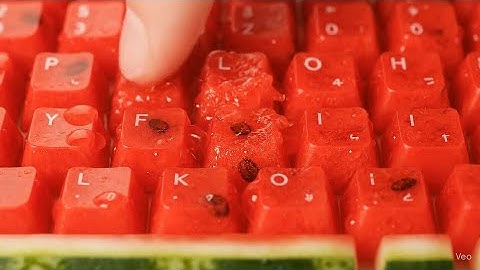 AI ASMR Juicy Fruit Keyboard Typing🍓, 과즙 팡팡 과일키보드