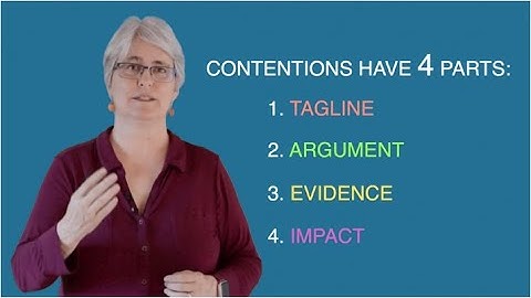 Building Contentions for Debate