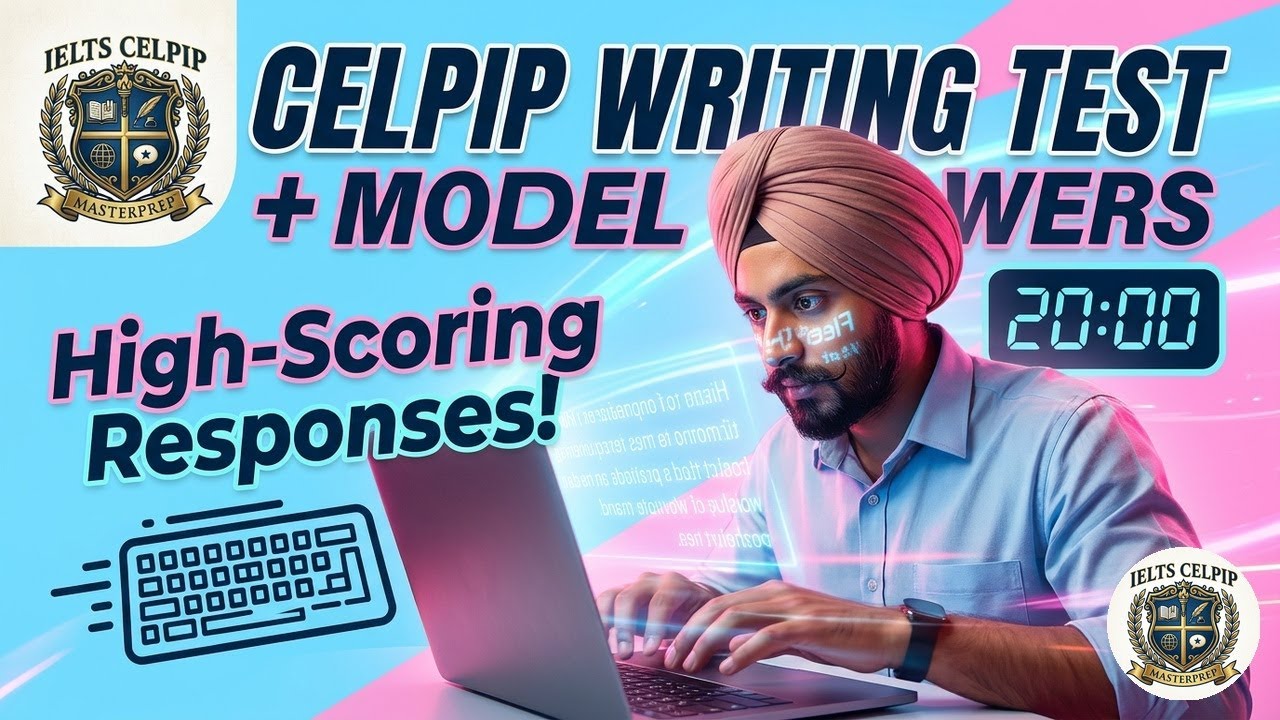 CELPIP Writing: CLB 7, 9 & 12 Model Answers for Both Tasks - YouTube