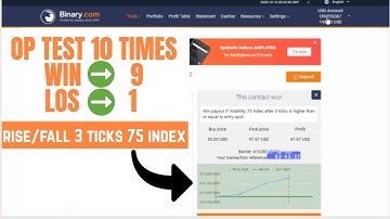 Latest Rise/fall 3 Ticks Trading Strategy - Trade Binary.com volatility index 75